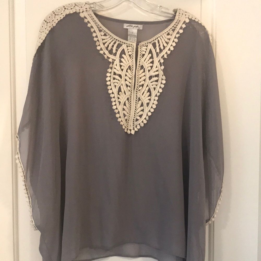 EUC sheer top- ULTRA PINK